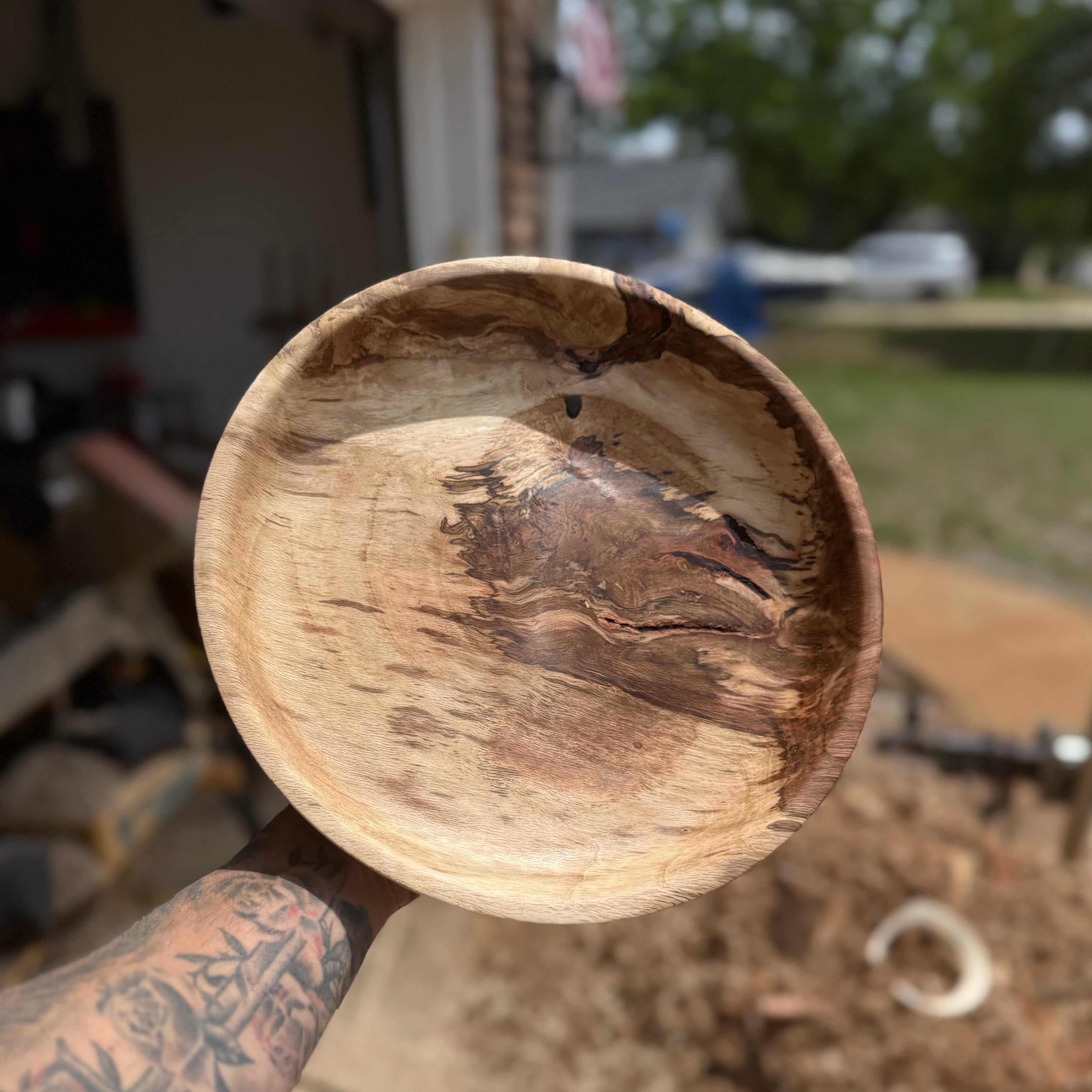 Red Oak Shallow Bowl